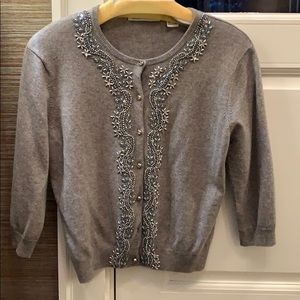 Beaded cashmere cardigan